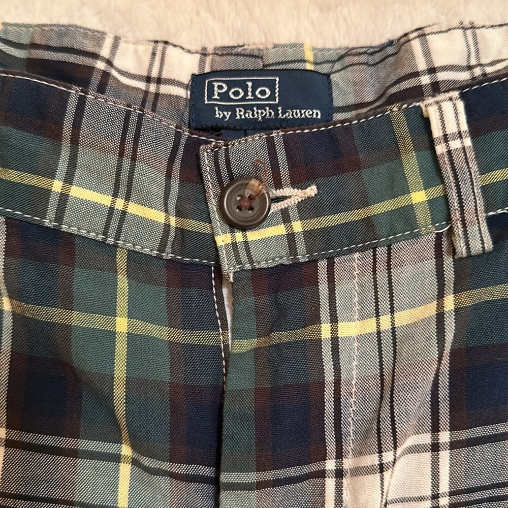 NWT Polo Ralph Lauren Boys Plaid Shorts Size 18